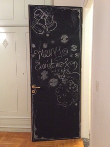 chalk painted door