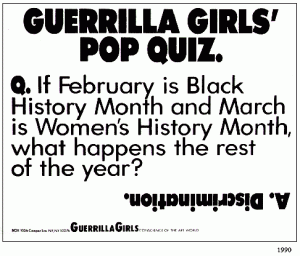 guerrilla girls discrimination